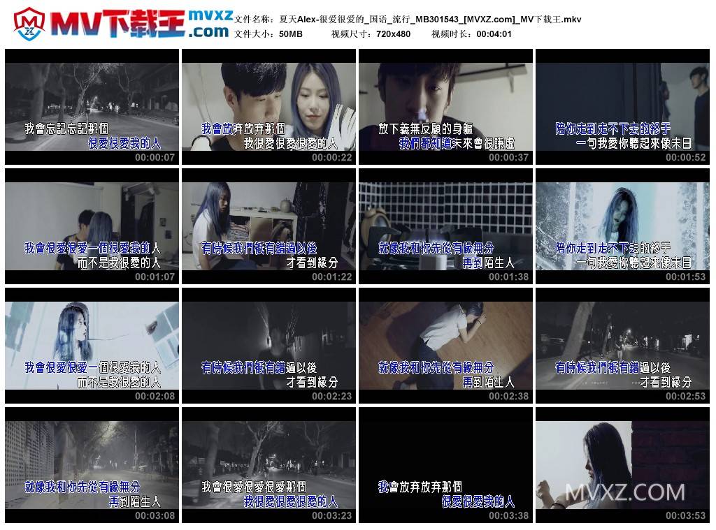 夏天Alex-很爱很爱的_国语_流行_MB301543